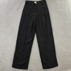 Citron of Santa Monica Pants size 26 Pleated Crepe Lightweight Lagenlook Minimal